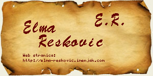 Elma Resković vizit kartica